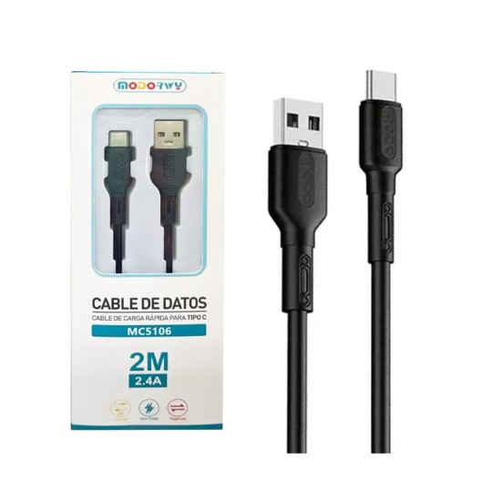 Modorwy Cable MC5106 Type-C 2.4A 2m Black